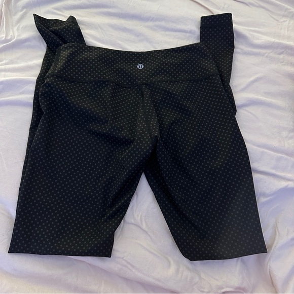 Lululemon Wunder Under Pant Legging Biggy Dot Printed Black Deep Coal size 6 - Picture 7 of 8
